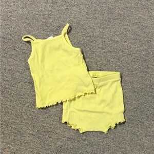 Old Navy Bright Yellow Ribbed Set